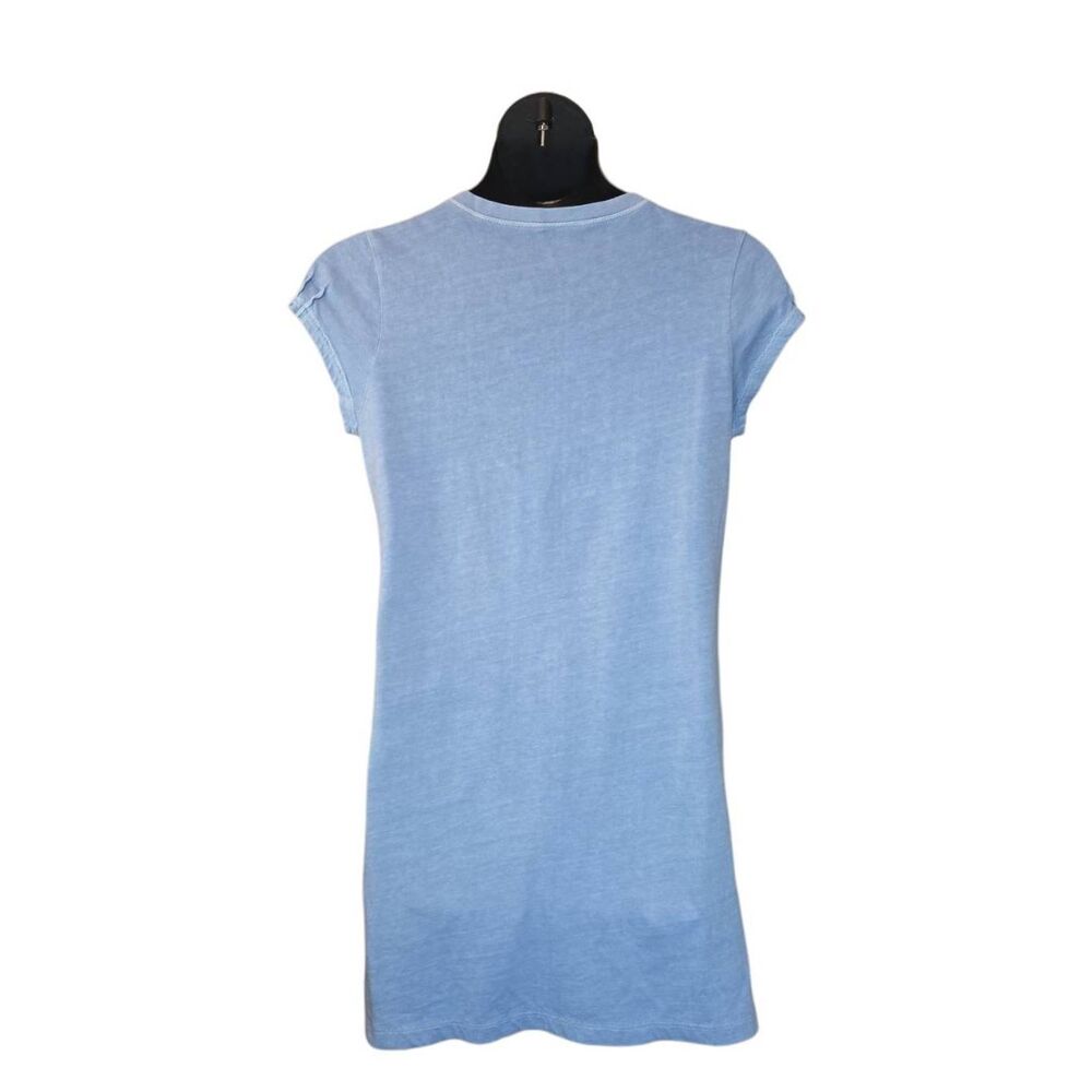 Woolrich Bleached Denim V-Neck Knit Dress - Size Medium - Picture 2 of 4